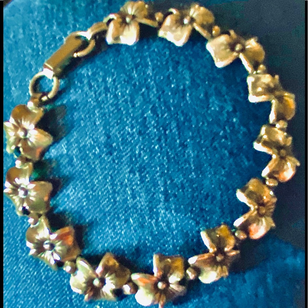 Vintage Beaucraft Violet Sterling Silver Bracelet